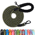 Long Leash for Dog Training 6FT/ 10FT/ 15FT/ 30FT/ 50FT/ 100FT, Reflective Nylon Rope Lead with Comfortable Padded Handle for Large Medium Small Dogs Walking, Playing, Camping