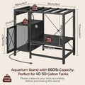 MAHANCRIS 40-50 Gallon Fish Tank Stand, Aquarium Stand with Power Outlet and Storage Cabinet, Heavy Duty Tank Stand Suit