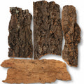 Homoyoyo 4Pcs Cork Bark for Reptiles, Natural Tree Bark Flats 3-5.5 in, Small Reptile Hide and Terrarium Decor for Leopa