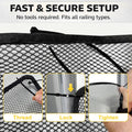 15ft x 3ft Balcony Netting for Pets - Heavy Duty Cat Balcony Net, Thickened Mesh Railing Protector for Apartment, Stairs