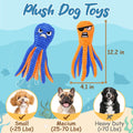 Zeaxuie Interactive Dog Toys, 2 Pack No Stuffing Chew Toys for Teething