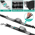 PetAmi Premium Hands Free Dog Leash for 2 Dogs, Adjustable Waist Belt Leash for Dog Walking, Fanny Pack Accessories Bag 