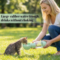 Portable Dog Water Bottle with Food Container 2 in 1(13.5oz Green)