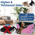 Petskd High Sides Portable Travel Litter Box for Cats with Lid