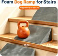 Dog Ramp for Stairs for Small, Senior, Injured Dogs & Cats, Non-Slip Self-Sticky Adhesive Pads, Washable Removable Cover