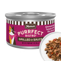 Merrick Purrfect Bistro Simmered Beef, Tomato and Wild Rice Recipe Grilled Natural Wet Cat Food in Gravy, Delicious Premium High Protein Cat Food - (Pack of 24) 3 oz. Cans