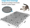 Pomeat 10 PCS Scat Mat for Cats Indoor 16" x 12" with Spikes Sprickle, Digging Deterrent for Dogs, Outdoor for Garden and Fence with 7 Staples
