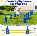 Dog Agility Course Backyard Set, 12 Cones & 6 Poles