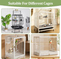 Bird Cage Cover,Bird Cage Seed Catcher,Durable Airy Nylon Mesh Net, Adjustable Birdcage Cover Skirt Seed Guard for Parro