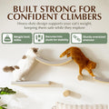 Extra Large 23.6”x12.6” CALLICO HAVEN- Stylish Cat Wall Shelves with Cushion, Modern Wall-Mounted Cat Tree Furniture, Wi