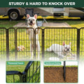 FXW Rollick Unleashed Dog Playpen for Indoor, Yard, RV Camping, 24 inch 8 Panels for Small and Puppy Dogs, Black│Patented