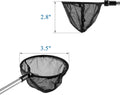 Lpraer Aquarium Fish Net with Extendable Stainless Steel Long Handle Fine Mesh Net for Fish Tank