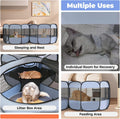 2-in-1 XLarge Cat Playpen, Detachable into 2 Separate Playpens with Additional 2 Doors, Portable Dog Playpen Cat Tent Enclosure for Kitten and Puppy Indoor Outdoor Use(L)