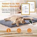 ZOMISIA Cat Heating Pad - 11 Adjustable Temperature and 25 Timer Options, Heated Cat Bed Indoor with Chew-Resistant Cord for Small Dogs, 18x18 Inch