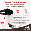 RentACoop 64oz Small Animal Drinker with Auto-Fill Metal Cup