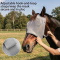 Raelitego Horse Fly Mask Without Ears, Breathable Mesh UV Protection (L)