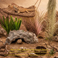 26Pcs Desert Reptile Tank Accessories, Bearded Dragon Tank Accessories with Hammock, Reptile Hide, Water Dish, Plants, V