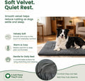 RovePad Cozy Dog Crate Mat, Grey, M