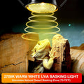 REPTI ZOO G9 Reptile Heat Lamp Bulb & Reptile Light Fixture with Safety Mesh Kit, 50W UVA Basking Light Fixture for Bear