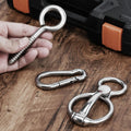 2pcs Horse Tie Ring, Heavy Duty Stainless Steel Tie Ring Horse Training Equipment with Eye Bolt,Quick snap,Humane and Sa