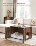 Feandrea Cat Litter Box Enclosure, End Table, 31.5 x 20.9 x 19.7 Inches