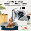Miguel Dog Bed with Removable Cushion/Pillow for Medium Small Dogs, Washable Pet Bed with Side Easy to Wash Puppy Bed, L