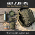 Tactical Dog Backpack Harness with Side Pockets for Medium-Large Dogs