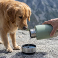 32oz 3-in-1 Dog Water Bottle Stainless Travel Cup with 2 Bowls