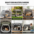 LAFYETTE. - US Based, Portable Cat Playpen, Trapezoidal Stable Design, Foldable Pet Tent for Indoor Outdoor Use, Cat Dog