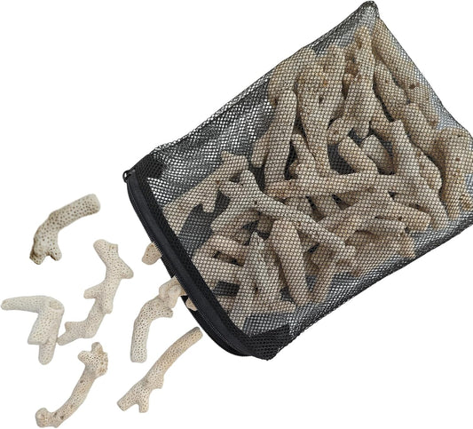 1.1lb/500g Crushed Coral, Natural Fish Tank Crushed Coral, Crushed Coral Filter for Freshwater Aquarium Ph Aquarium Bio 