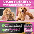 Dog Allergy Chews, Dog Allergy Relief for Itching Skin, Paw Licking, Yeast Relief, Hot Spots, Itchy Ears & Seasonal Allergies, Immune Support– with Colostrum, Probiotics – Chicken Flavor (200ct)