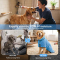 Dog Bathrobe, Super Absorbent for Small to Large Dogs, Light Blue L