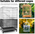 Shappy 2 Pieces Adjustable Bird Cage Seed Catcher Birdcage Cover Nylon Mesh Netting Soft Skirt Guard for Parrot Parakeet