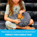 Paw Inspired Furr-O Burrowing Pet Bed Enrichment, Removable Base, Dark Gray