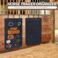 Horse Trailer Door Organizer Hanging Rope Caddy, Black, 42"x24"