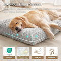 EHEYCIGA Washable XL Dog Bed for Crate 41x27 Inch, Reversible Kennel Pad for Extra Large Dogs Weight Up to 75 lbs, Plush and Comfy Pet Sleeping Mat, Grey