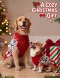 Christmas Dog Sweaters for Small Medium Large Dogs and Cats,Pet Soft Warm Holiday Outfit Girl & Boy,Pup Winter Clothes Turtleneck Double Knitting Collar for Out