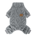 XPUDAC Dog Sweater Fleece Dog Pajamas Pjs for Small Medium Dogs Girl Boy Cute Turtleneck Doggy Winter Clothes Puppy Onesies Outfits, Grey M
