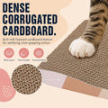 SIDAZON Cat Scratching Board cat Scratcher Cat Scratch Pad Cardboard cat scratchers for Indoor Cats Reversible Large Wide Corrugated with Catnip(2pcs)
