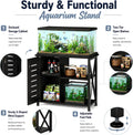 Herture 20-29 Gallon Fish Tank Stand, Aquarium Stand with Cabinet Accessories Storage, Heavy Duty Metal Frame, 31.49" L*
