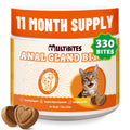 MULTIBITES 7.76 oz Anal Gland Bites for Cats - Anal Gland Health - Cat Digestive Support & Urinary Supplement with Pumpkin Seed, psyllium Husk & cat probiotic - cat Vitamins and Supplements