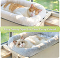 AMOSIJOY Wooden Cat Windowsill Perch with Zipper Cushion Bed, 21.7in