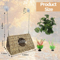 Hanging Reptile Hide Cave,Natural Seagrass Bearded Dragon Hammock Hideout,L