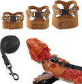 KABASI 3 Size Adjustable Bearded Dragon Harness Leash Set