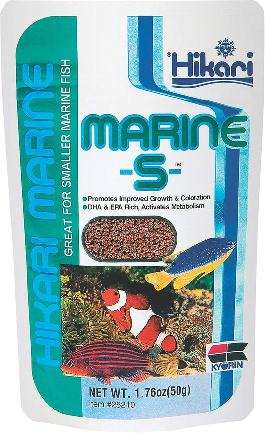 Hikari® Marine -S™ Slow-Sinking Pellet Food for Smaller Saltwater Fish, 1.76 oz (50g)