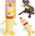 Yomp Chicken Dog Toy – Durable Stuffed, No Squeaker Dog Toys with Natural Canvas and Crinkle Paper – Interactive Stuffed