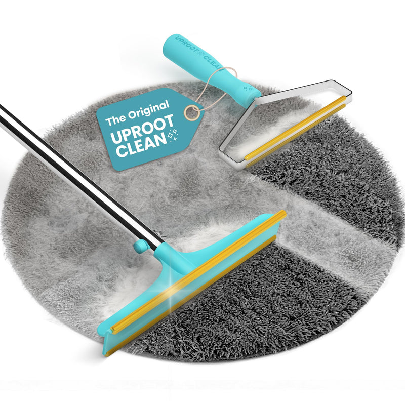 Uproot Cleaner Pro Pet Hair Remover Bundle - Including Xtra Carpet Rake for Pet Hair Removal Tool - Scrape Easy the Cat & Dog Fur from Your Carpet, Rugs, Cat Bed, Car Trunk & More