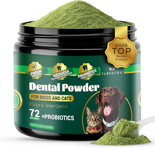 Dogbiotics Dog Dental Powder - Iron Paws for Dogs - Dog Teeth Cleaning Powder - Dogs Breath Freshener - Enzymes & Probiotic with Tartar & Plaque Off - Pets Toot