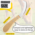 Bot Egg Knife for Horses, Horse Farrier Tool Grooming Bugs, Stainless Steel Blade with Wood Handle, Precision Grooming T