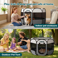 Pet Puppy Dog Cat Playpen, Large Dog Tent Crates Cage Indoor/Outdoor, Portable Playpen for Small Animal, Foldable Pop Up